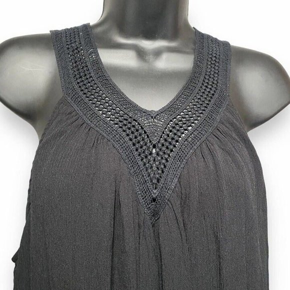 Liz Lange Maternity For Target Rayon Dress Beach Cover Embroidered Neck Large - Picture 4 of 13